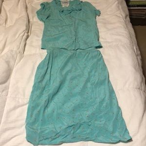 Vintage DVF Diane Von Furstenberg Skirt Set